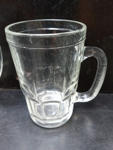 9 Vintage Dimple Thumbprint Glass Pint Beer Mug Mugs Root Beer dimpled glasses - Picture 6 of 12
