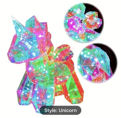 crystal light up teddy bear/ Unicorn , Valentines Day Gift