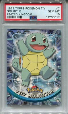 Topps Pokemon TV UK Exclusive #7 Squirtle PSA 10 - POP 1 ! | eBay UK