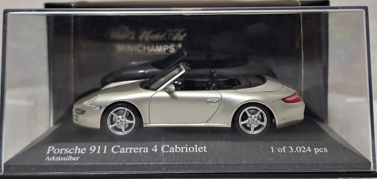Porsche 911 (997) Carrera 4s Cabriolet 2005 Silver 1:43 Minichamps Porsche 911 (997) Carrera 4s Cabriolet 2005 Silver 1:43 Minichamps
