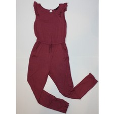 Material Girl Girl's One-piece Burgundy Color Romper in size Small