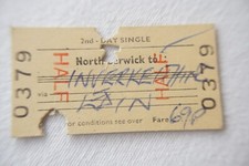 1978 British Rail Railway Ticket North Berwick to Edin