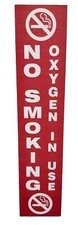 🧲 “No Smoking – Oxygen in Use” Magnetic Vinyl Door Sign • 9x2” • Safety Alert