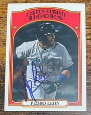 PEDRO LEON signed auto autograph 2021 Topps Heritage Minor Minors Leagues COA