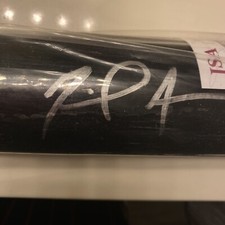 Miguel Amaya Chicago Cubs Game Used Autographed Bat Prime JSA   