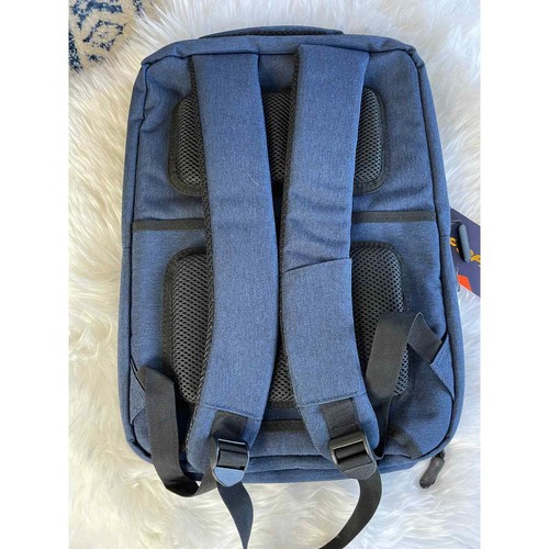 Men's Business Multifunctional Computer Bag USB Backpack Navy Blue NWT - Picture 2 of 5