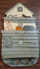 Decorative Noah's Ark of Animals Wall Plaque 3 pegs