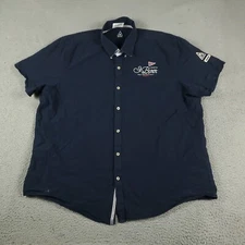 Gaastra Shirt Mens Size 2XL Blue Casual Button Up Short Sleeve *