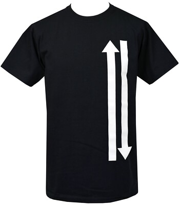 Mod Arrows T-Shirt Black & White Directional Print 60s Style Kleidung Roller