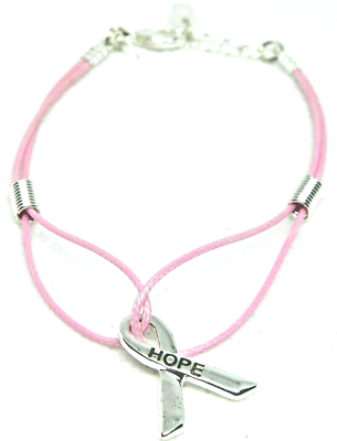 Avon Pink Hope Breast Cancer Awareness Ribbon Cord Bracelet