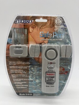 Techko Model S187D Safe Pool Magnetic Sensor Entry Alarm Detector Brand New