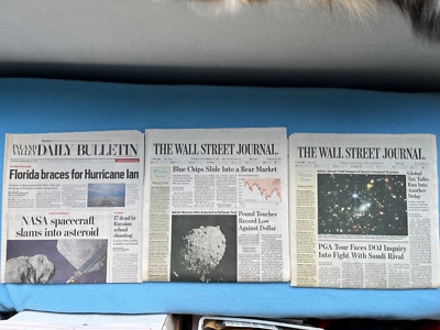 Wall Street Journal & Daily Bulletin July 12 & Sept 27 2022 Webb pics,more