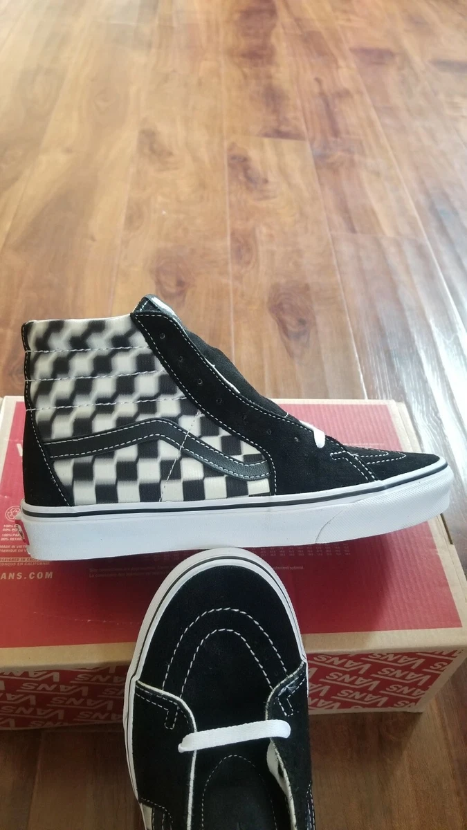 vans sk8 hi blur check