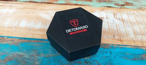 DETOMASO ROTORE - AUTOMATIK XXL Edelstahl Lederarmband Schwarz-Rot - NEU in OVP - Picture 6 of 7