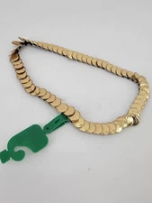 Womens Gold Waist Belt Coin Style Size S/M