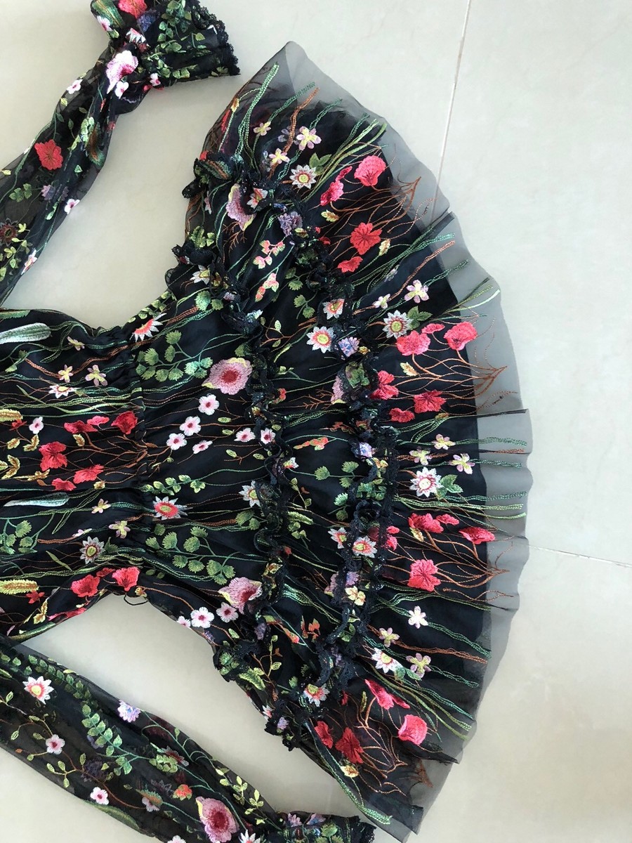 Alexis Adeline Floral Embroidered Dress. Size SMALL. Pre-Owned. | eBay