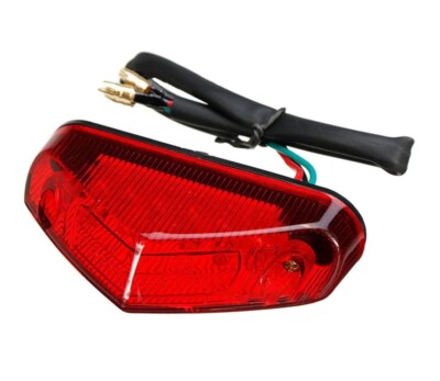 Universal Motorrad Rot 12LED Motorrad Scheinwerfer Rücklicht Bremslicht 12V Fantic