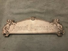 National Brass Cash Register 332 Size Red Brass Reproduction Top Sign on The Hot Collector