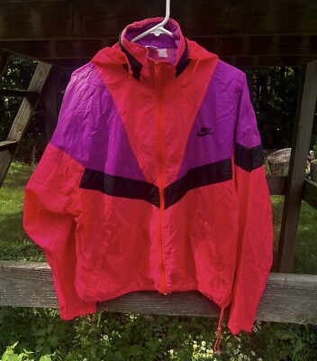 VTG 80/90s Nike Neon Color Block Light Wind Breaker Size