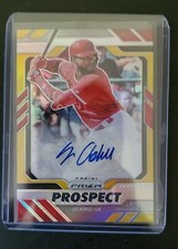 2020 Panini Prizm Angels Top Prospect Jo Adell Gold Auto PS-JA /10 