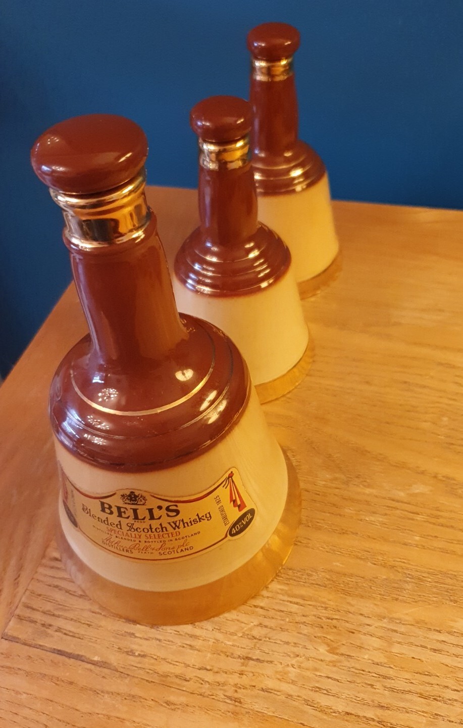 Vintage Wade Bells Scotch Whisky Decanters 2 Small 1 Large Bundle eBay