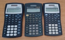 Lot of 3 Texas Instruments TI-30IIS Scientific Calculators