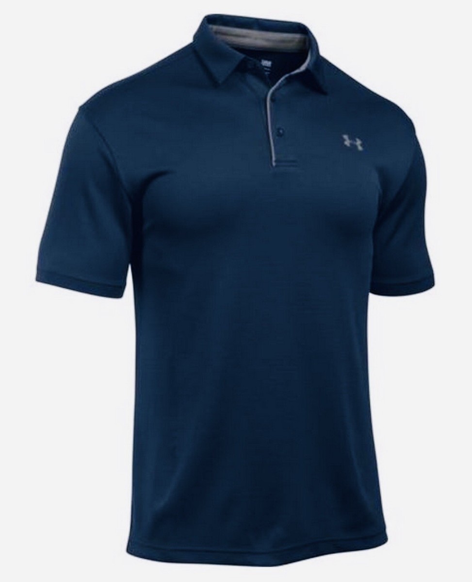 (取寄) アンダーアーマー ゴルフ メンズ テック ポロ Under Armour Golf men Under Armour Golf Tech Polo Midnight Navy/Graphite/Graphite Under Armour Men's Golf Tech Polo Midnight Navy/Graphite BNWT Size