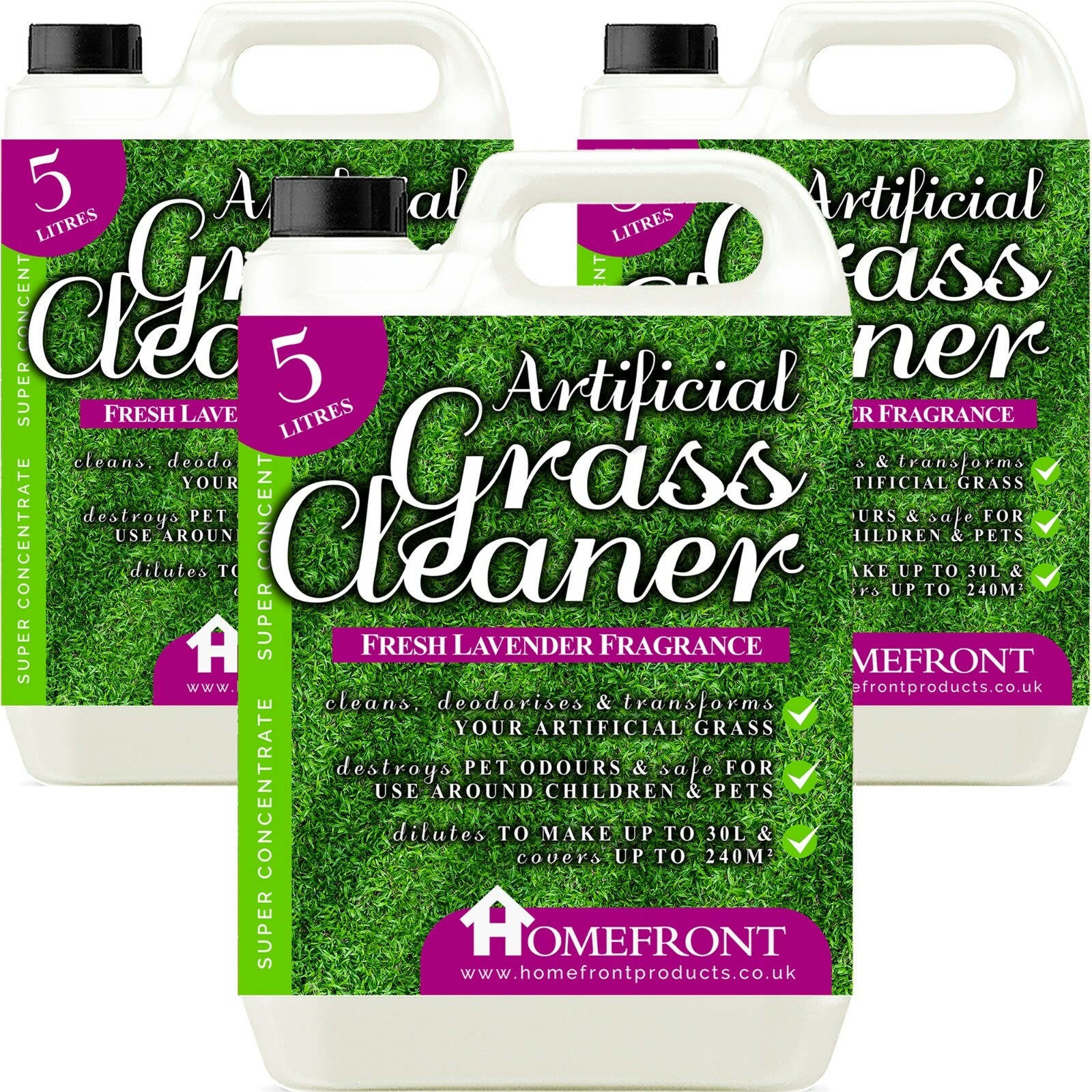 Homefront Artificial Grass Disinfectant Cleaner Garden Astro Turf Deodoriser 15L