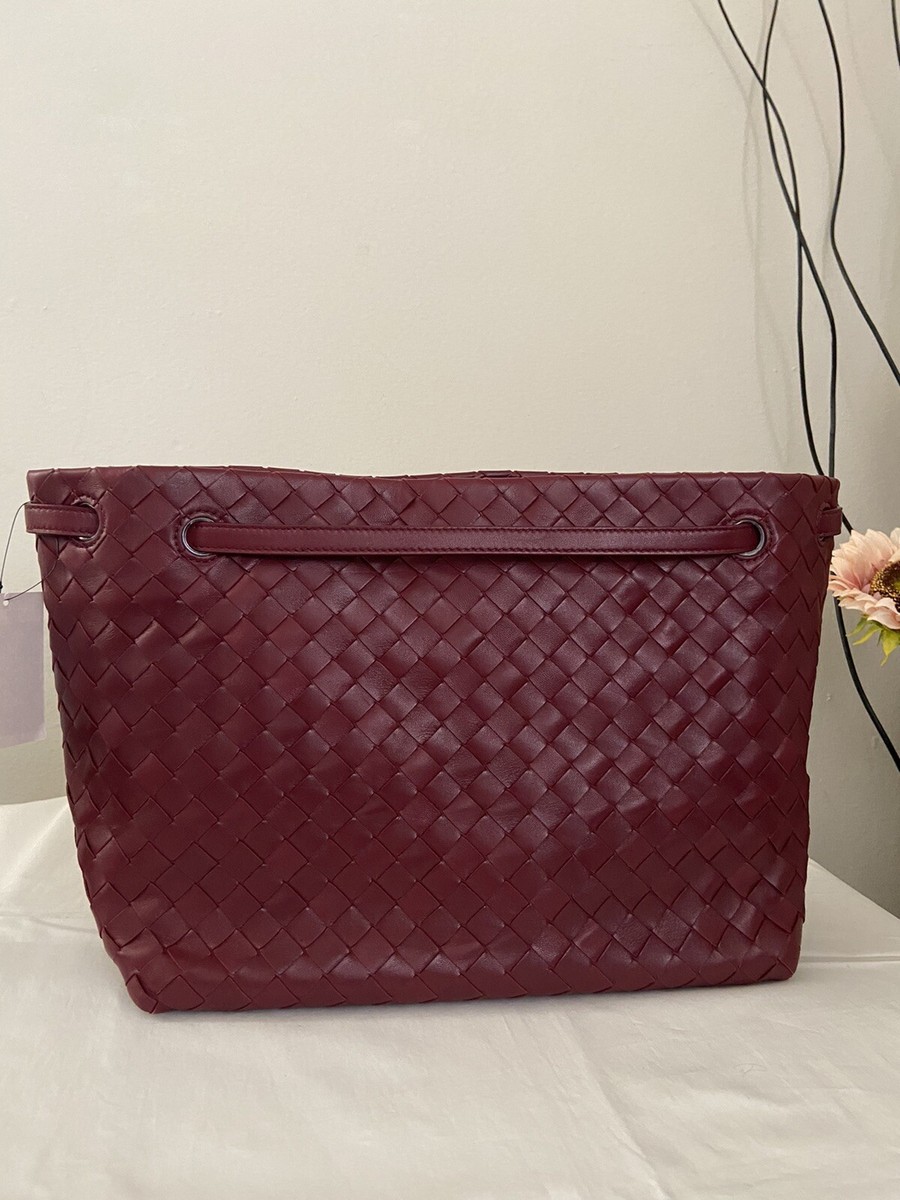 BOTTEGA VENETA 600510 Intrecciato Garda Shoulder Tote bag Bordeaux