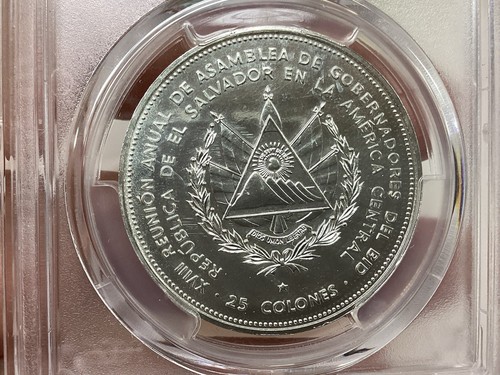 1977 el salvador 25 colones Pcgs MS68 - Picture 4 of 4