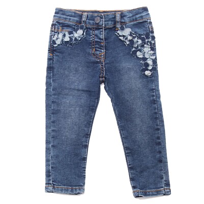 5574AE jeans bimba girl MONNALISA blue denim cotton trousers kids