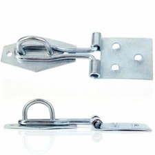 WIRE HASP & STAPLE ZINC PLATE 3" SILVER DOOR SHED GATE LATCH CATCH FOR PADLOCKS