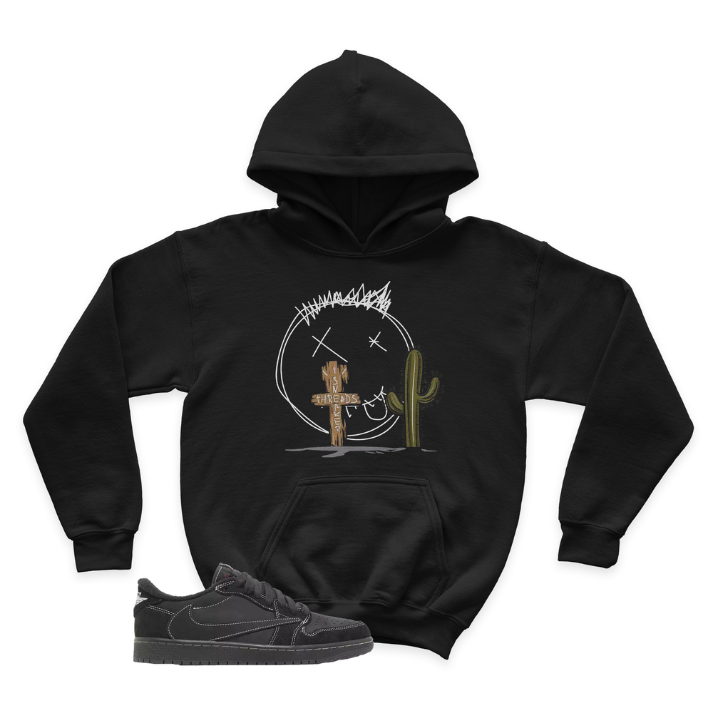 T-Shirt Hoodie To Match JD 1 Travis Scott Black Panthom Shoes- ST Cactus Tee