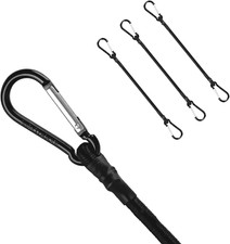 Spanngummi mit Karabiner Haken, 30 cm Expander mit Karabiner, 4 Stück Expander m