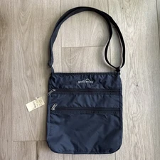 Eddie Bauer Crossbody Bag Black Adjustable Strap 4 pockets