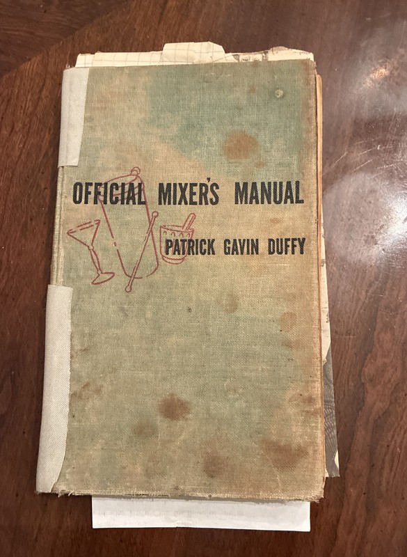 The Official Mixer's Manual Patrick Gavin Duffy Vintage Bartender Book 1940