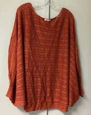 Chic Soul Woman Plus Size 3X Blouse Crochet Dolman Sleeve Rustic Color