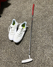 Scotty Cameron Studio Style Newport putter and puma golf shoes 7.5