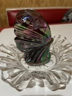 Limited Edition Fenton Amethyst Carnival Glass Butterfly From 2002 FAGCA Signed
