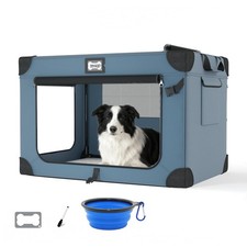 36 Inch Soft Collapsible Dog Crate, Portable Travel Dog Crate for Indoor and ...