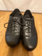Dance Class PTM101 Size 7 Black Adult Lace-up Tap Shoes Metal plates