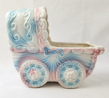 RELPO Baby Carriage Stroller Bassinet Planter 6000 Pink Blue Vintage