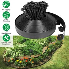 30/100FT L-shaped Landscape Edging Border Kit NonDigging Garden Edge Lawn Border