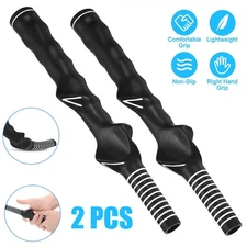 2PCS Right-Hand Golf Swing Training Grip Aid Standard Teaching Warm Up Trainer