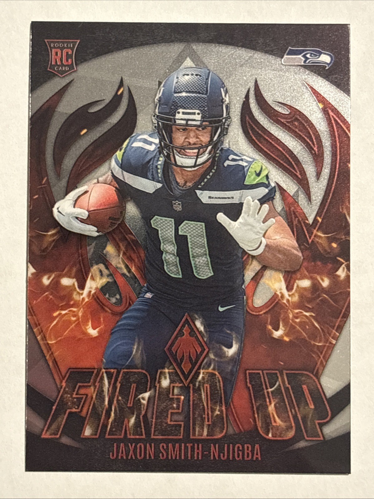 2023 Panini Phoenix #FU-12 Jaxon Smith-Njigba Fired Up Seattle Seahawks
