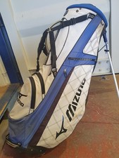 Mizuno Aerolite DLX Stand Bag 7 Way Divider. Waterproof. White. Blue