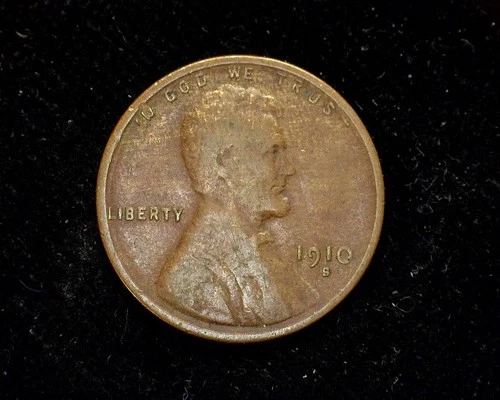 HS&C: 1910 S Lincoln Wheat Penny/Cent VG - US Coin