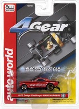 Auto World Super III 4 Gear 1970 Dodge Challenger RAMCHARGER Red HO Slot Car