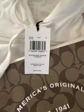 NWT Coach Signature Square Hoodie. Size XL Free Shipping Authentic