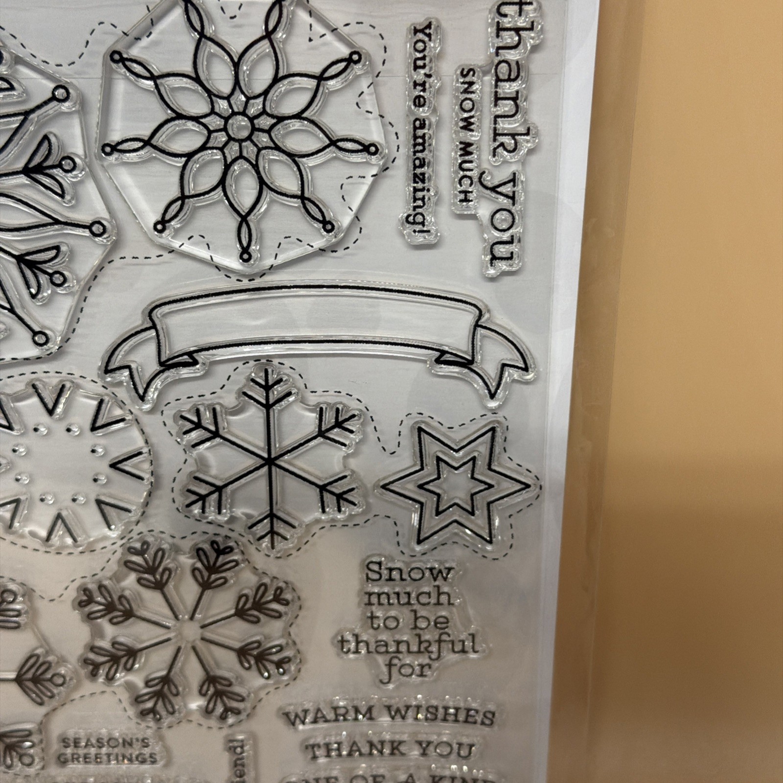 Simon Says Stamp Snowflake Builder 6x8 Clear Stamp Set SSS20282 NEW Rare